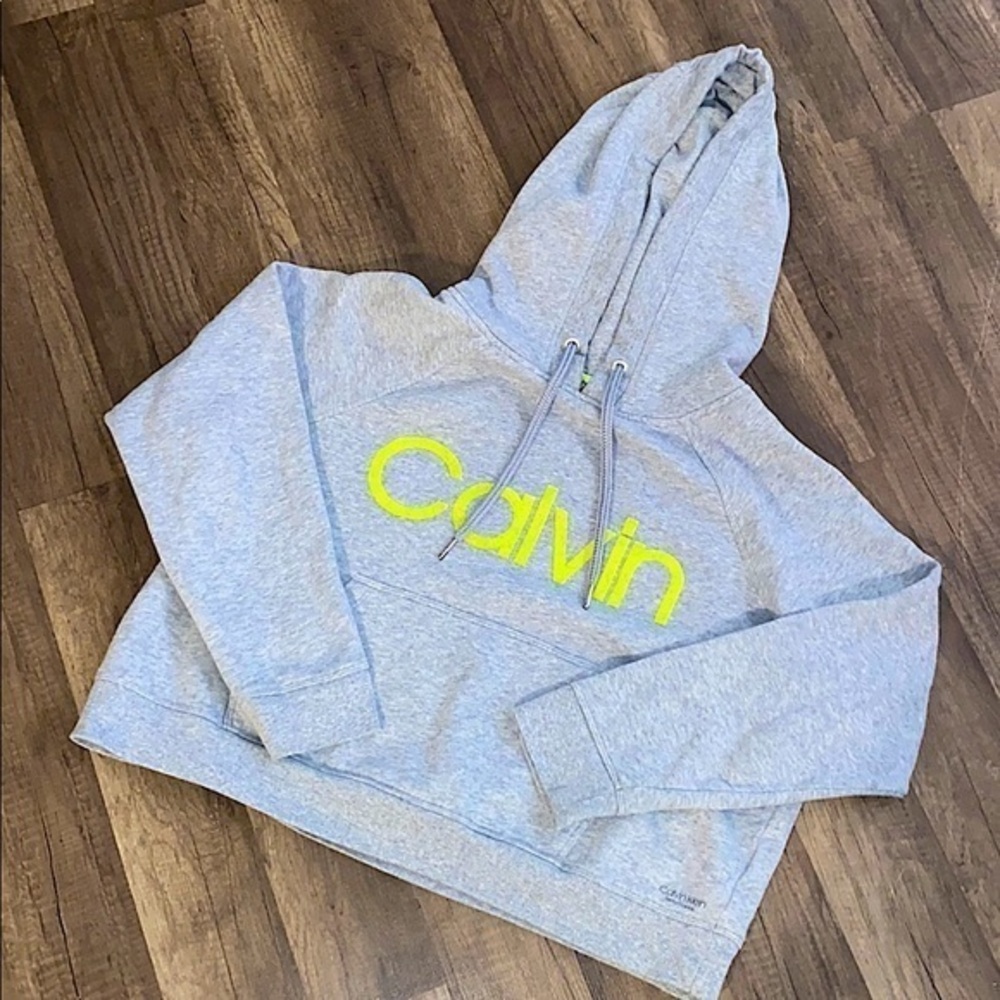 Calvin Klein ✖️ Preformance Gray + Neon Hoodie SzL